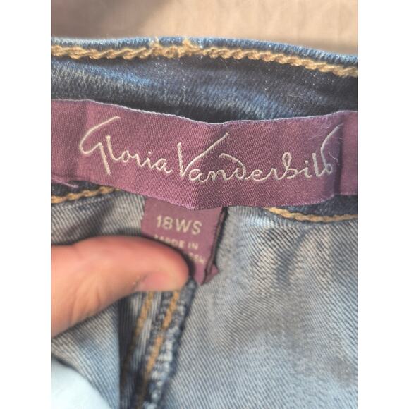 Gloria Vanderbilt Amanda jeans womens blue size 18WS high rise capri 39x26 7277 - Picture 5 of 8